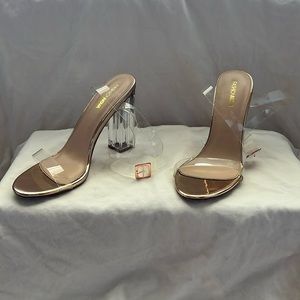 Clear Stappy Heels